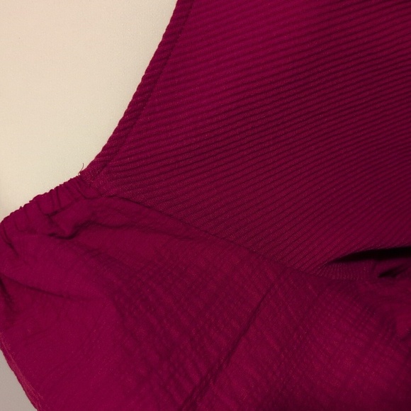 Ava & Viv Flowy Short Sleeve Magenta Top NWT - Picture 2 of 7